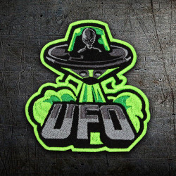 Patch thermocollant / velcro brodé UFO Alien Activity Area